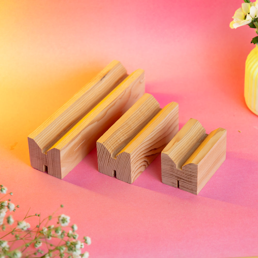 TYL ™ Wooden Multipurpose Ring Display Stand Set (Set of 3)