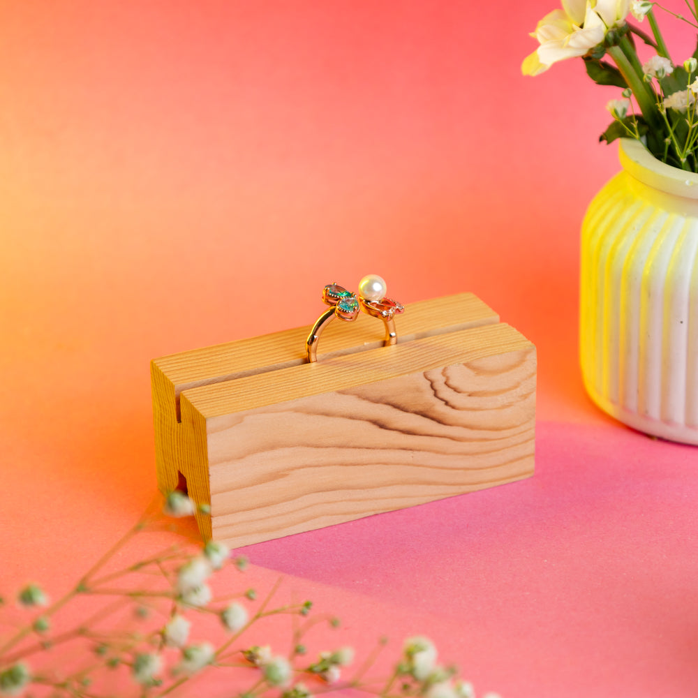 TYL ™ Wooden Multipurpose Ring Display Stand Set (Set of 3)