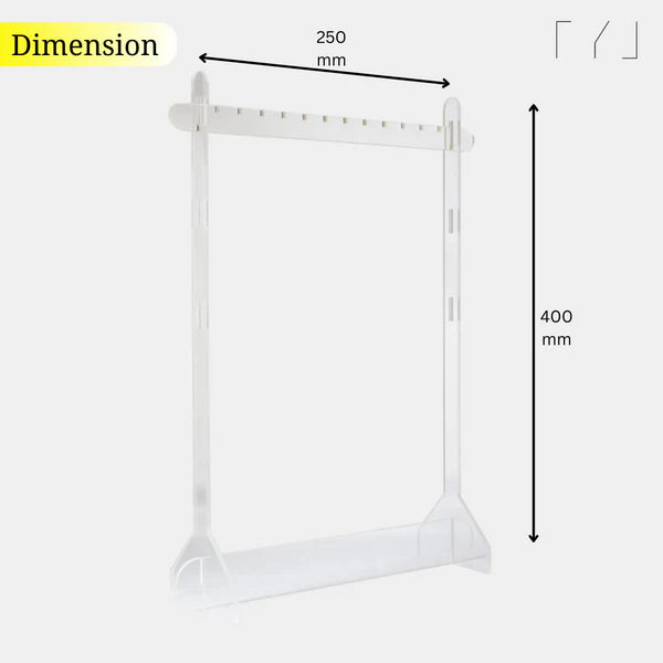 TYL Versatile acrylic stand kit dimensions