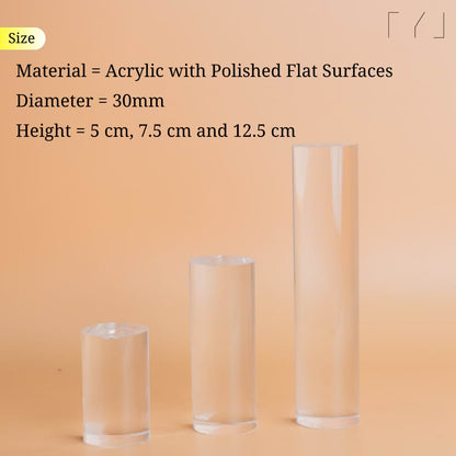 TYL Versatile Acrylic Display Cylinders - for E-commerce photography