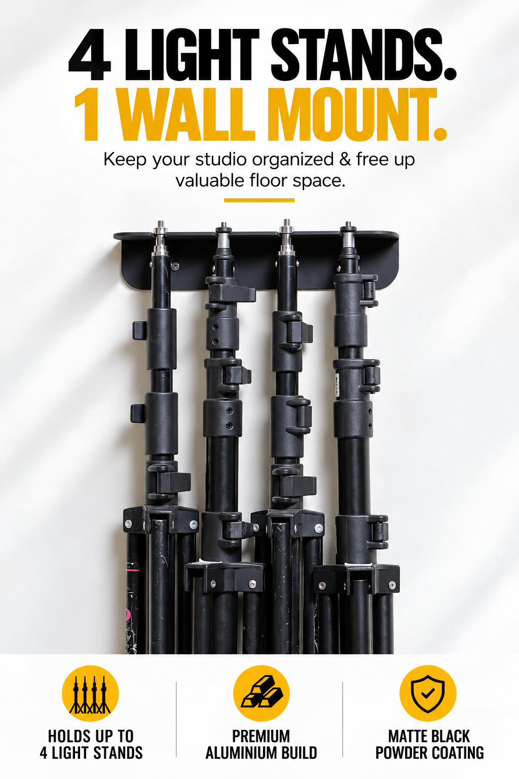 TYL 4-in-1 Light Stand Wall Mount